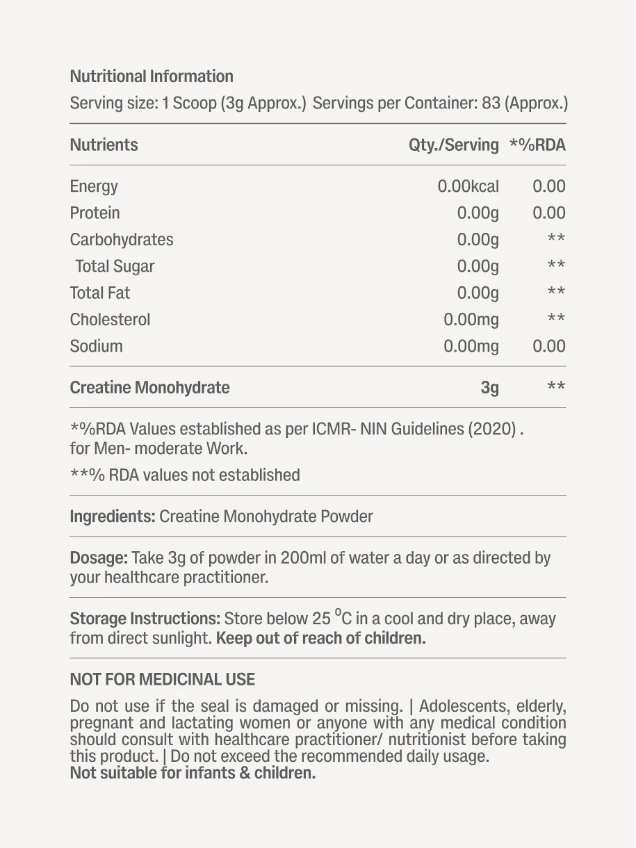Nano Creatine Monohydrate Unflavoured